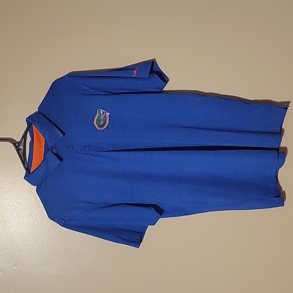 Columbia Golf‎ Polo Florida Gators Shirt Blue Mens Size Medium